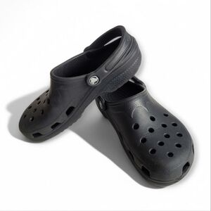 Adults Crocs Classic Clogs Black Slippers Size W6-7 M4-5